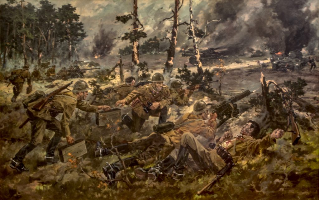 12th Podolski Lancers in action against 4th German Division, Battle of Mokra, September 1939 - E. Mesjasz (1929-2007)