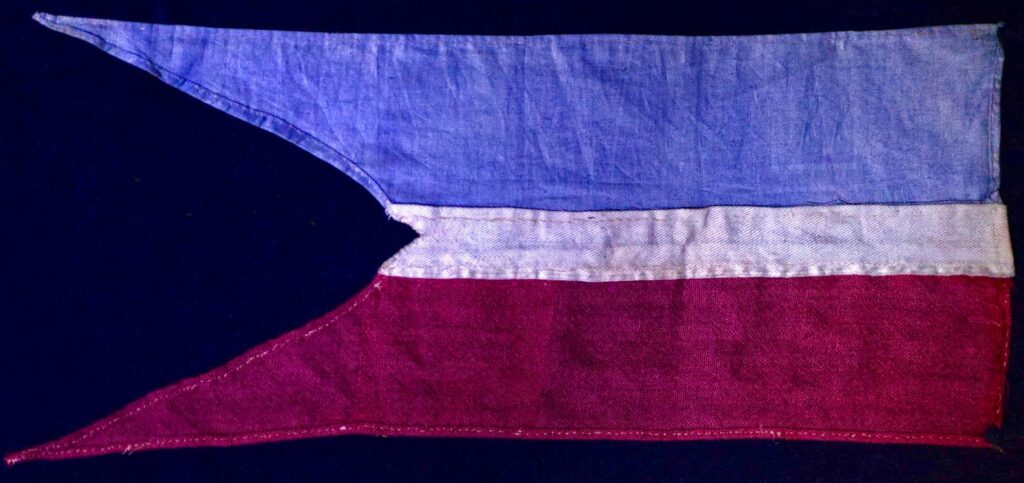 12th Lancers hand sown pennant, hoisted on capture of Monte Cassino